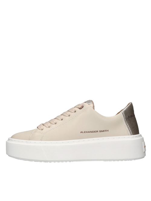 Sneakers in pelle ed ecopelle ALEXANDER SMITH | LONDON HIGH WOMAN LHW 8404 CGDCREMA-ORO